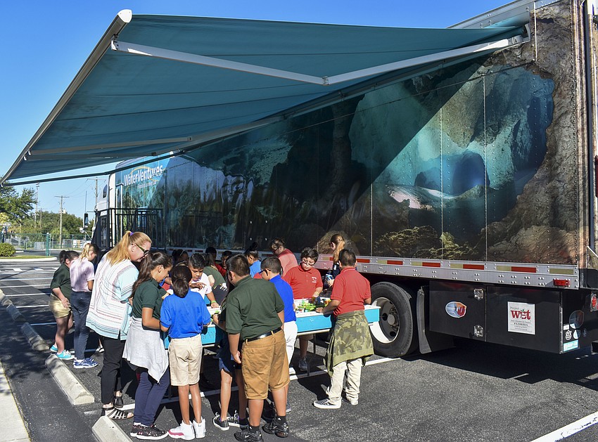 WaterVentures is a 53-foot mobile science lab that travel to different schools.