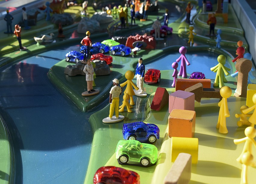 The fifth grade classes were tasked with building the surrounding area of the watershed.