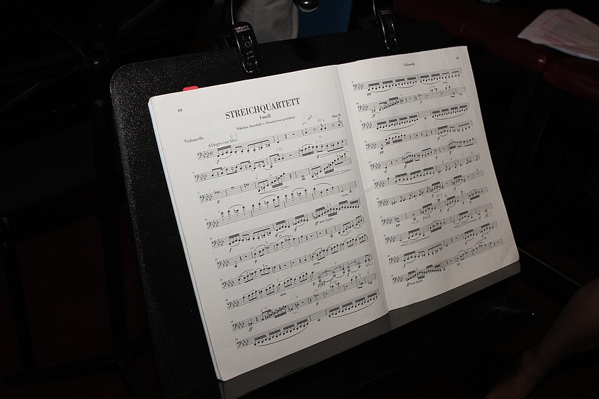 Guests listened to a performance from the Sarasota String Quartet.