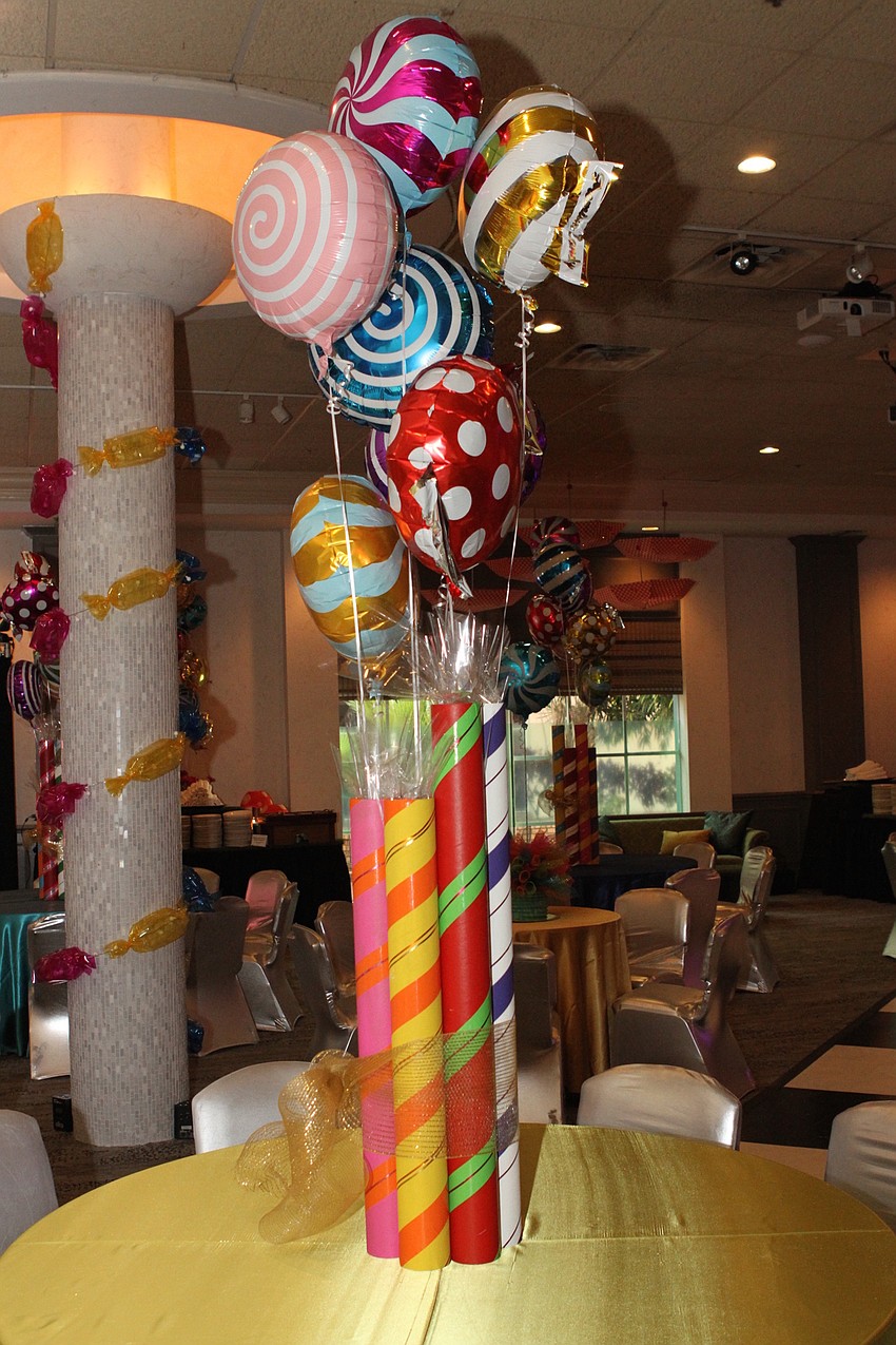 Each tabled sported some Wonka-esque decor.