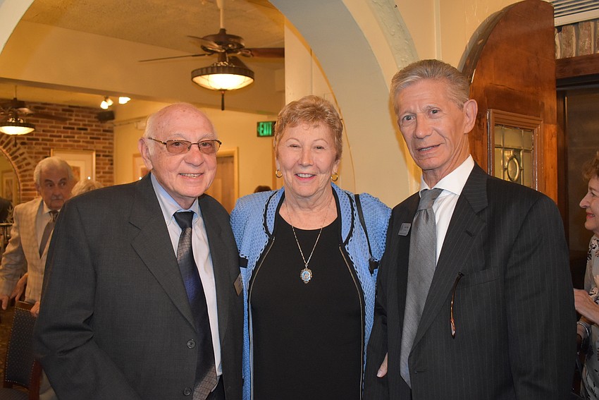 Temple Board members Lewis Moyer, Sandy Packard and Stuart Sinai.