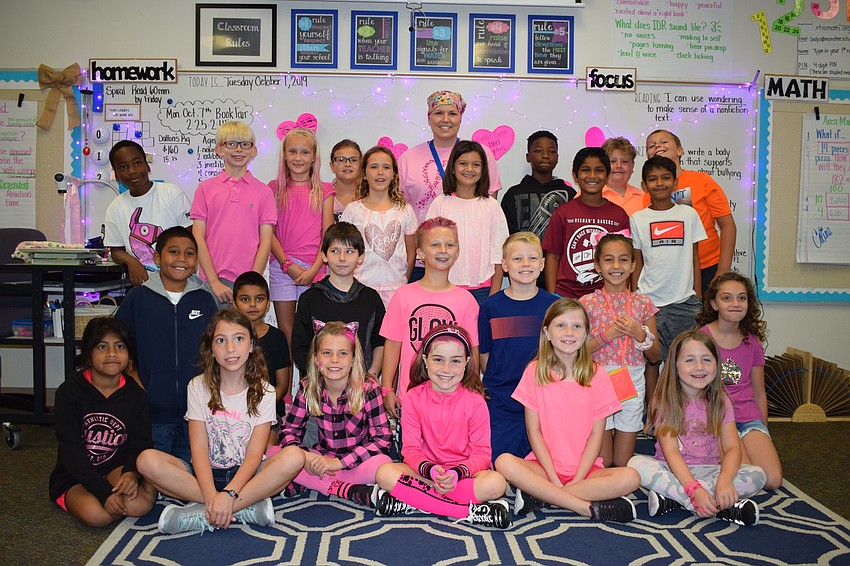 Fourth-grade teacher Sarah Body, who was diagnosed with breast cancer last year, said she couldn't have asked for a better class as they continue to support her while she undergoes treatments.