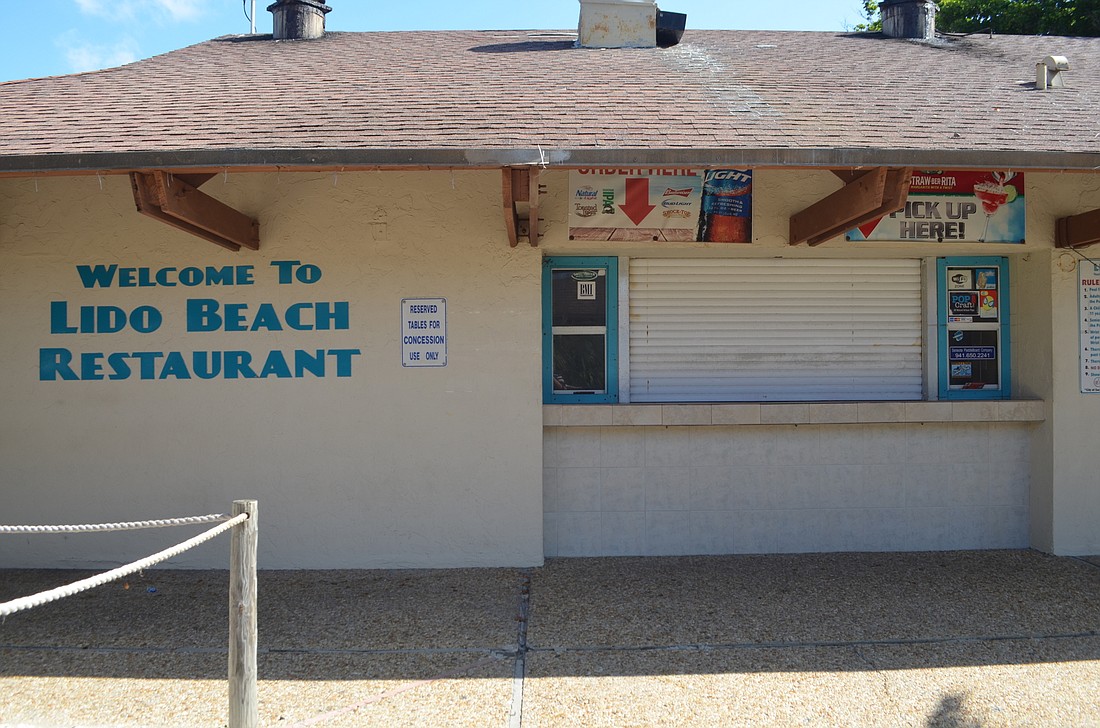 The Lido Beach Restaurant is closed through December as the city renovates the concession property.
