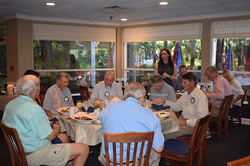 The group gathered at the Lazy Lobster.