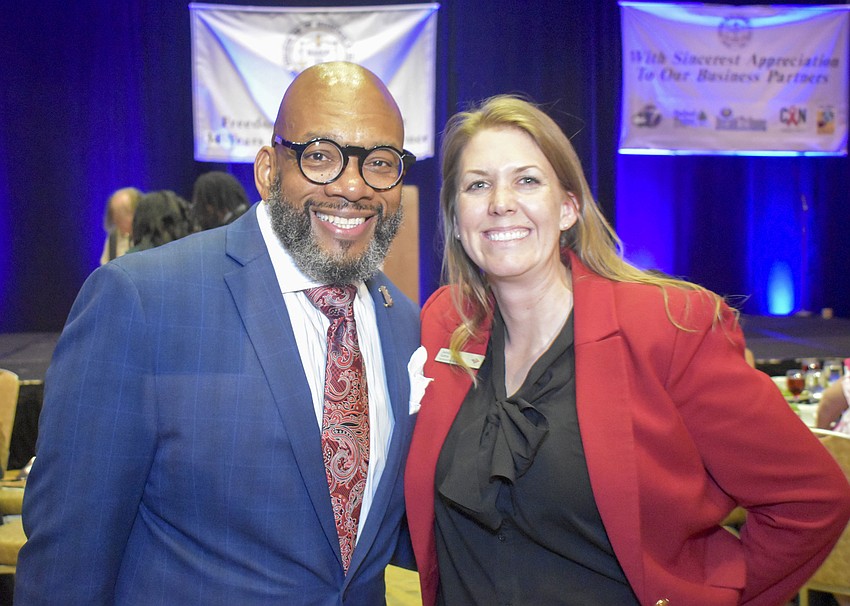 Sarasota NAACP President Trevor Harvey and Jamie Kahns.