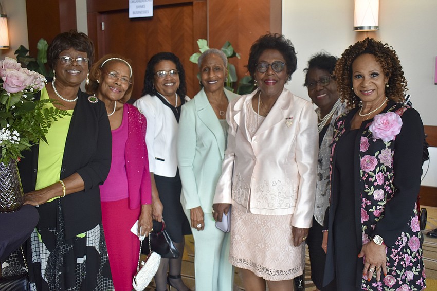Jacky Jones, Yvonne Brown, Rosalind Hill, Corene Richardson, Brenda Harvey, Shirley Shaw and Frankie Phillips