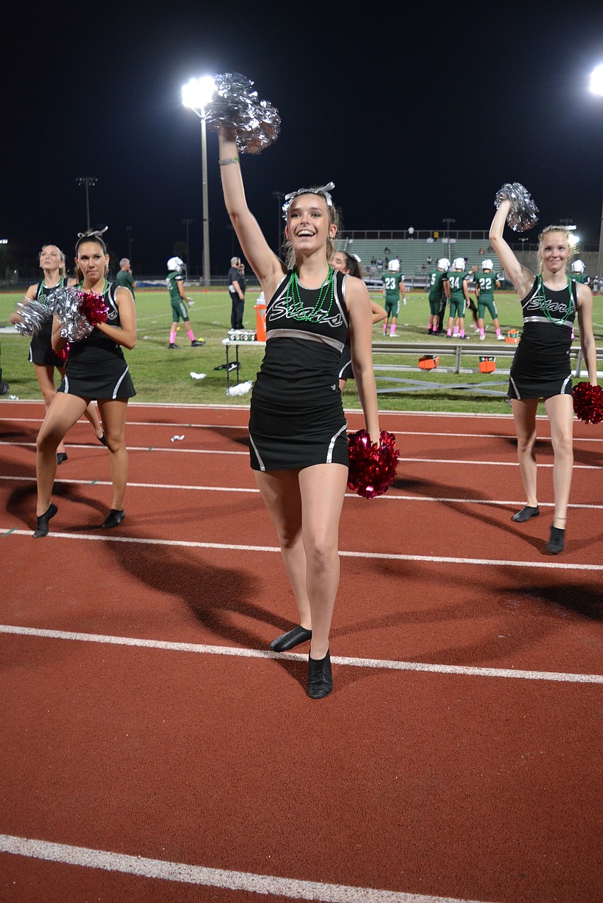 Silver Stars dance team captain Brooke Martin performed before heading to the field at halftime as a member of the homecoming court.