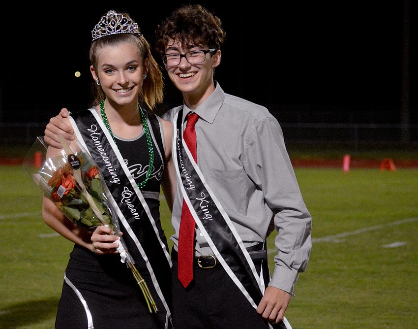 Brooke Martin and T.J. Thompson were named Homecoming King and Queen. Photo by Ryan Kohn.