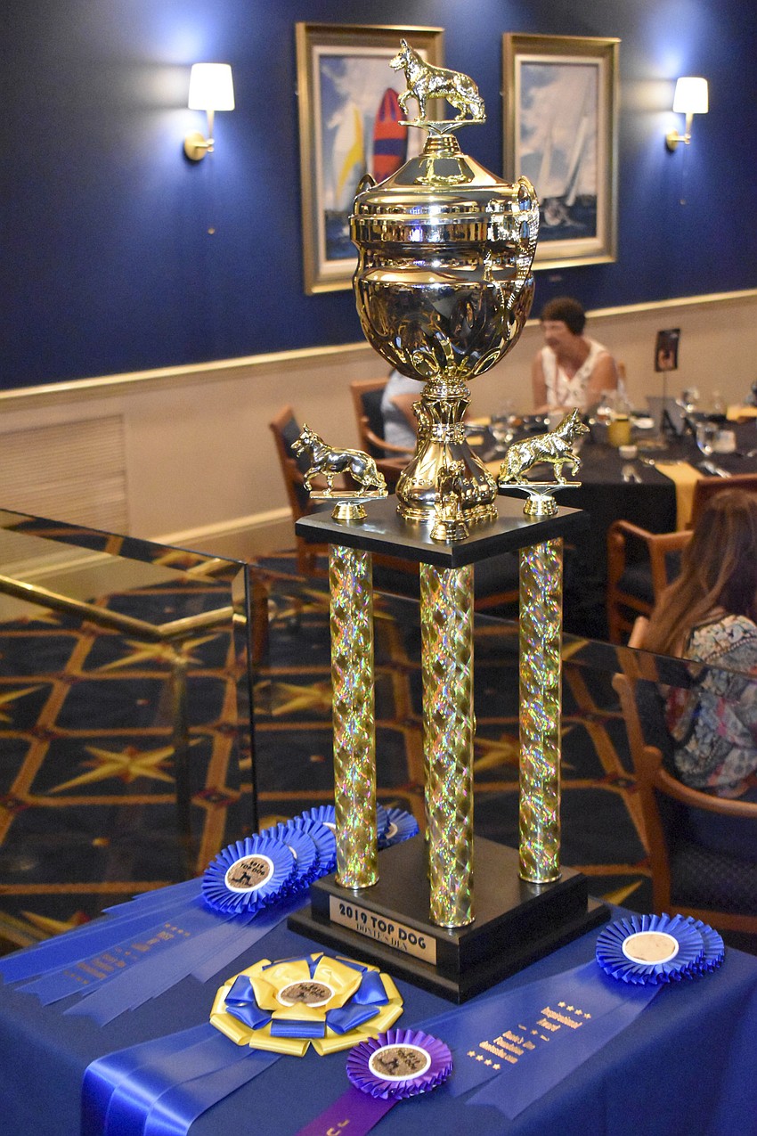 The Top Dog trophy is awarded to after the show.
