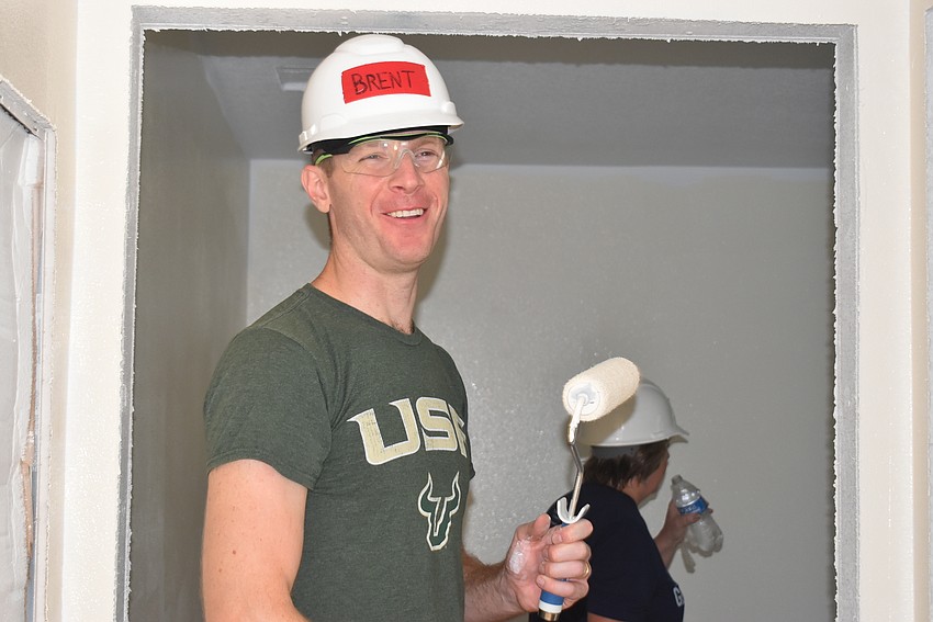 Brent Campbell is prepared to paint.