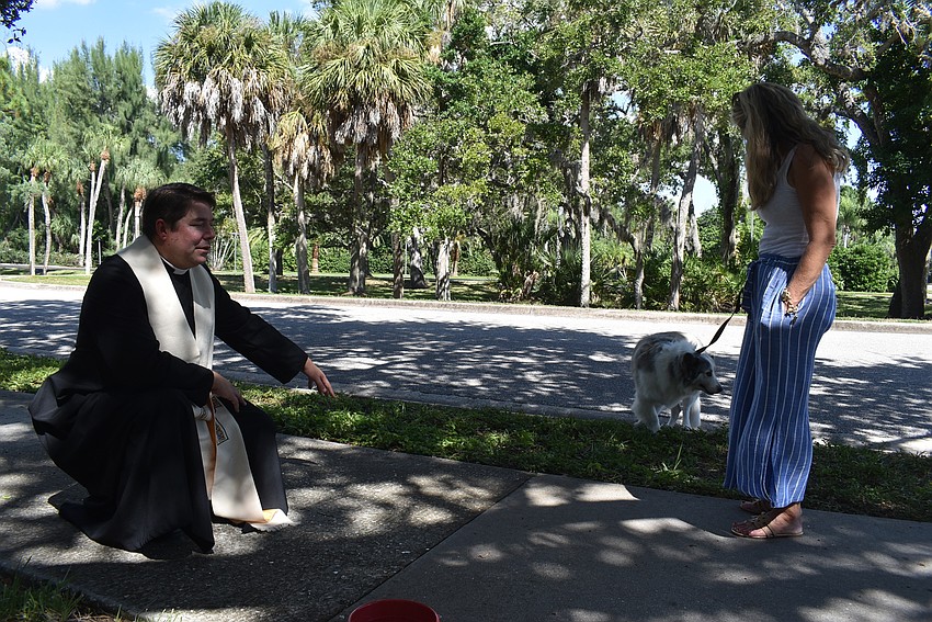 Poppy keeps her distance from unknown humans.