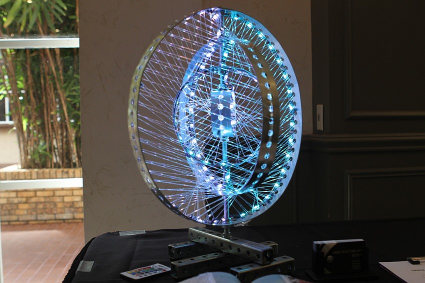 Metalworks and other gifts were available at the silent auction.