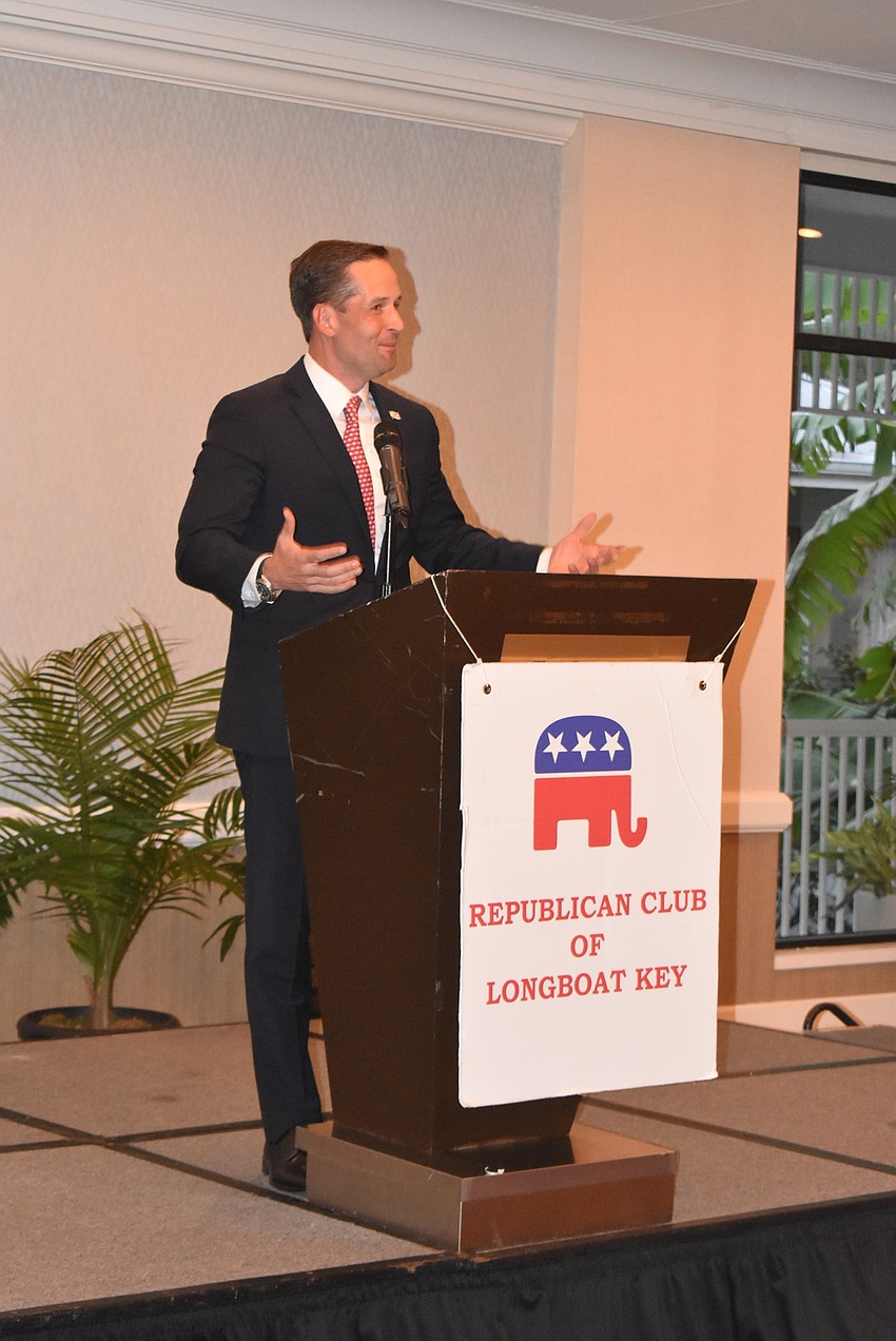 Rep. Will Robinson spoke to the crowd.