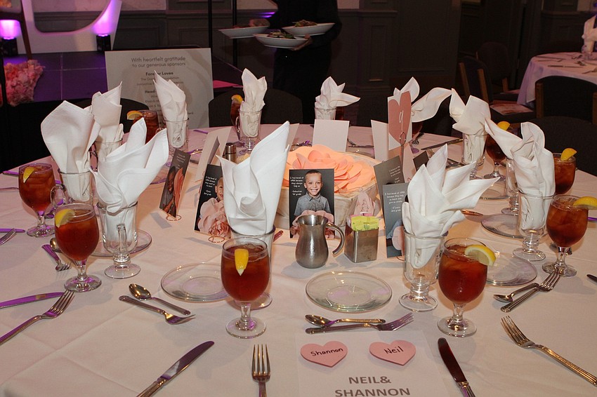 Each table had words from VMA students.