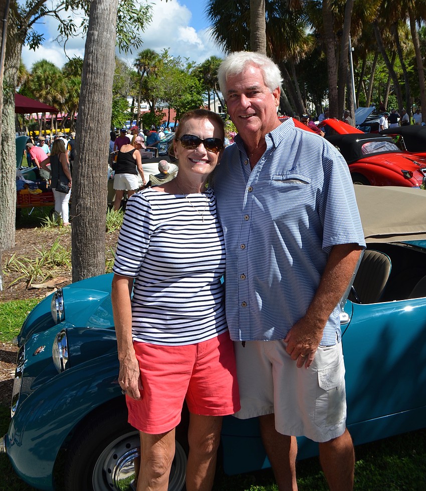 Linda and Pat Kelly of Sarasota brought their  restored Austin-Healy Bug-eyed Sprite to the show.