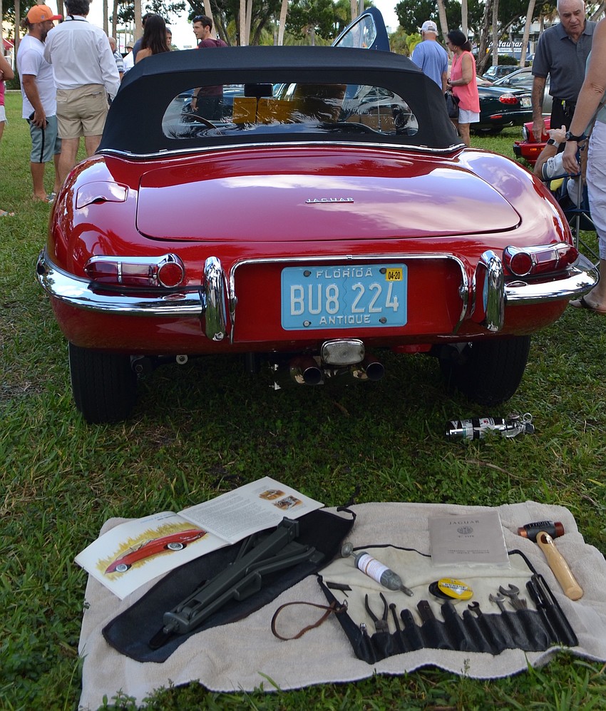 One car owner displayed all the tools that an E-type would have come from the factory with.
