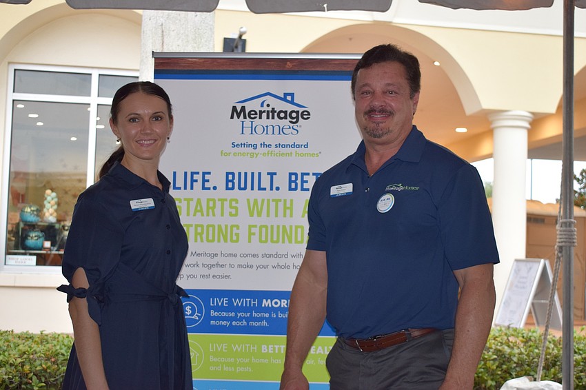 Maryna Khamutouskaya and Steve Witmer show what Meritage Homes has to offer at Savanna at Lakewood Ranch.