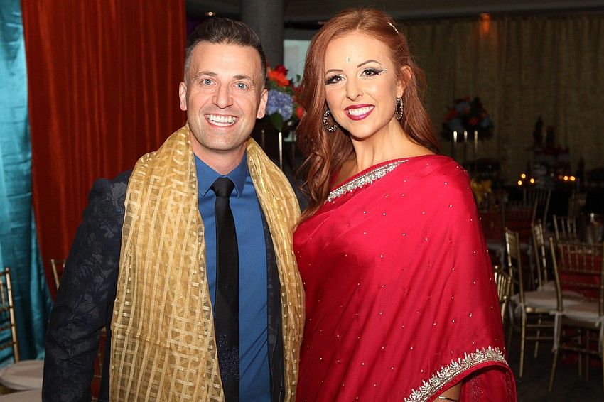 EMcee Joey Pavek and chairwoman Kaitlyn Perez