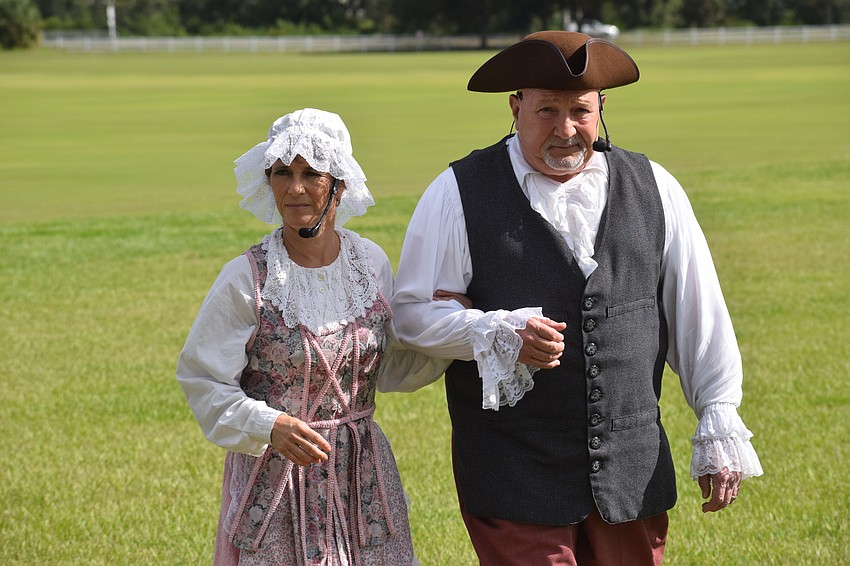 Mrs. and Mr. Van Tassel (Cindy Schlotterback and Thomas Roohr) were perplexed by their daughter's suitors.