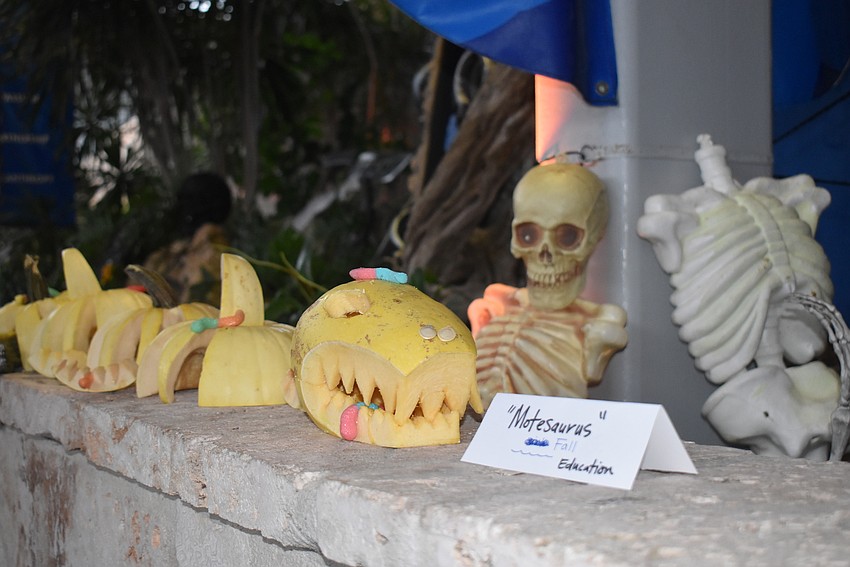 Spooky marine decorations were strewn about.