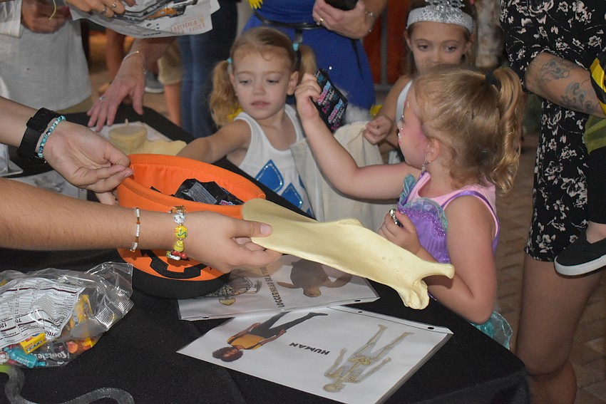 Sophia Williams guesses which bone she picked.