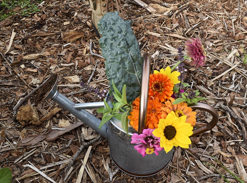 Flowers are one of the many crops at the farm.