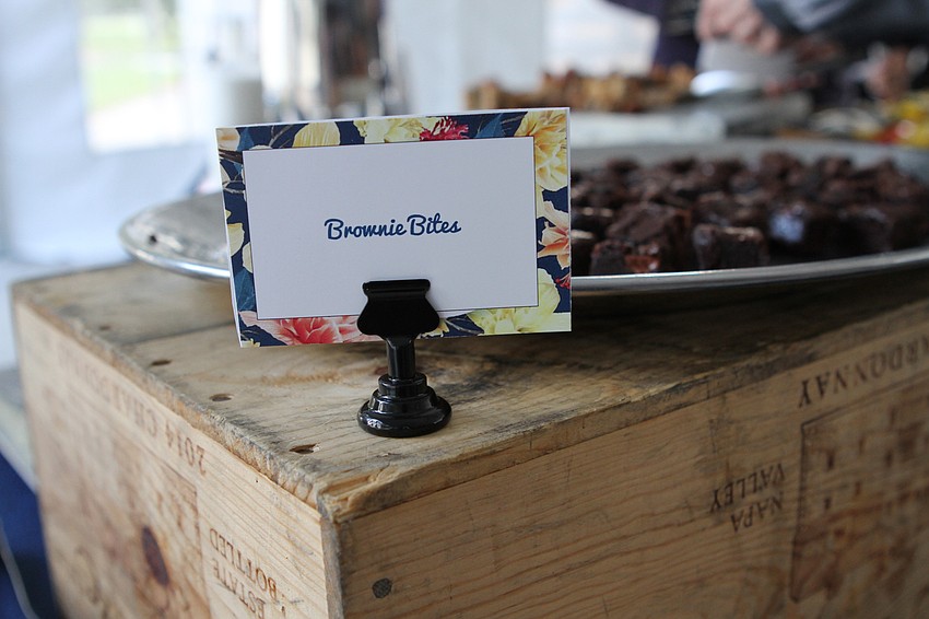 Guests chose from a variety of meals and desserts.