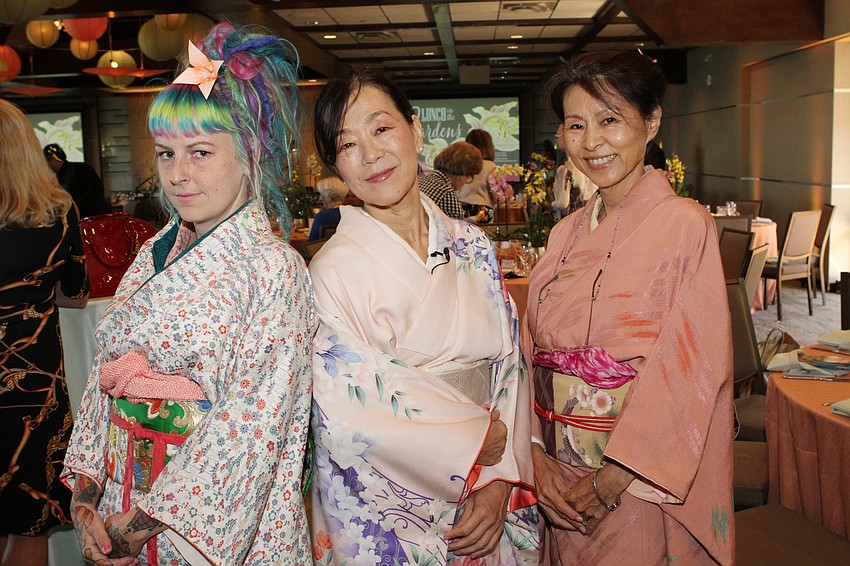 Megan-Whitney Howell, speaker Kuniko Yamamoto and Yoko Cuppett