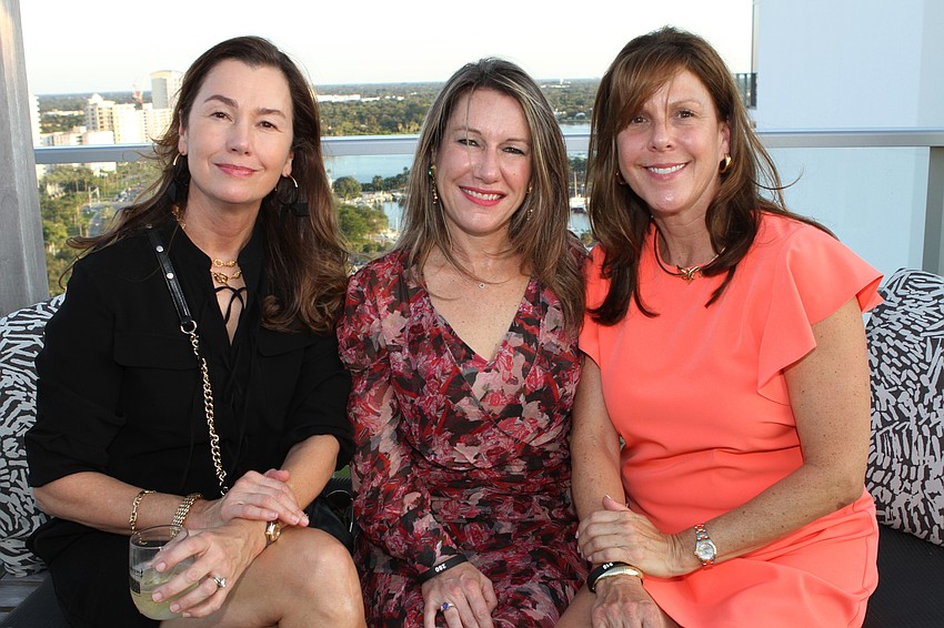 Liz Barnes and Beth Barnes with Karen Miller