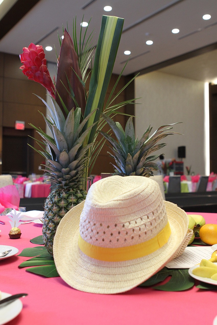 Each table had some Cuba-inspired decor.