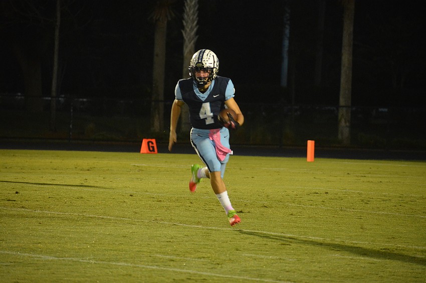 ODA freshman wideout Matt DePalma kicks off the game with a reverse.