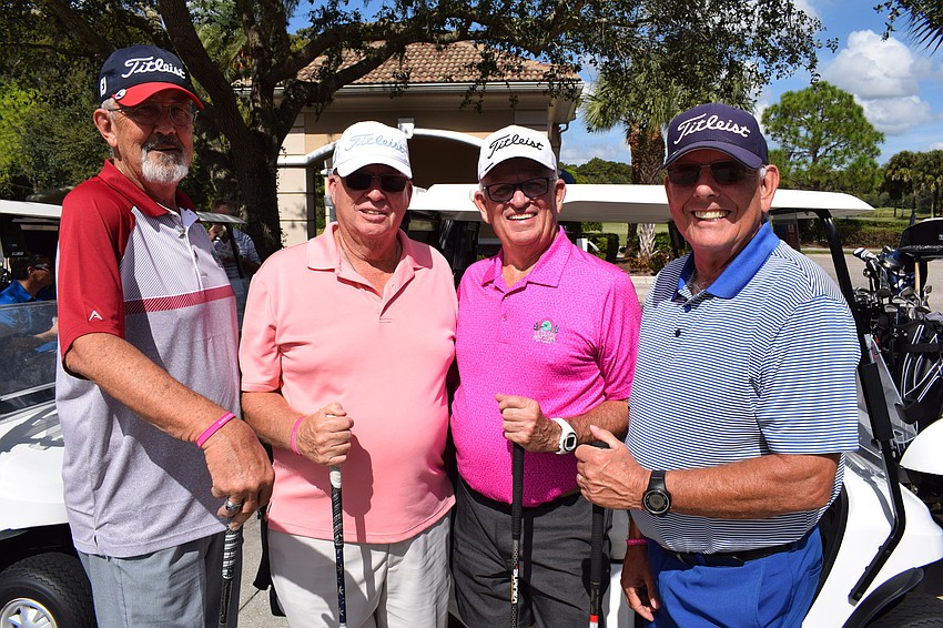 Sarasota's Bill Larocque, Jim Courville, Bob Springer and Butch Koch wanted to support the effort. Larocque's wife, Kathie, and Springer's wife, Cindy, both are cancer survivors.