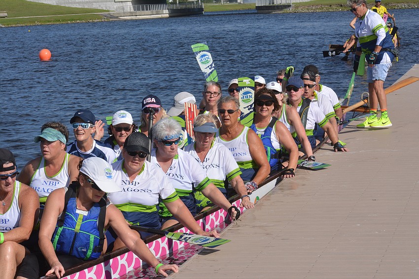 The NBP Dragons arrive at the dock.