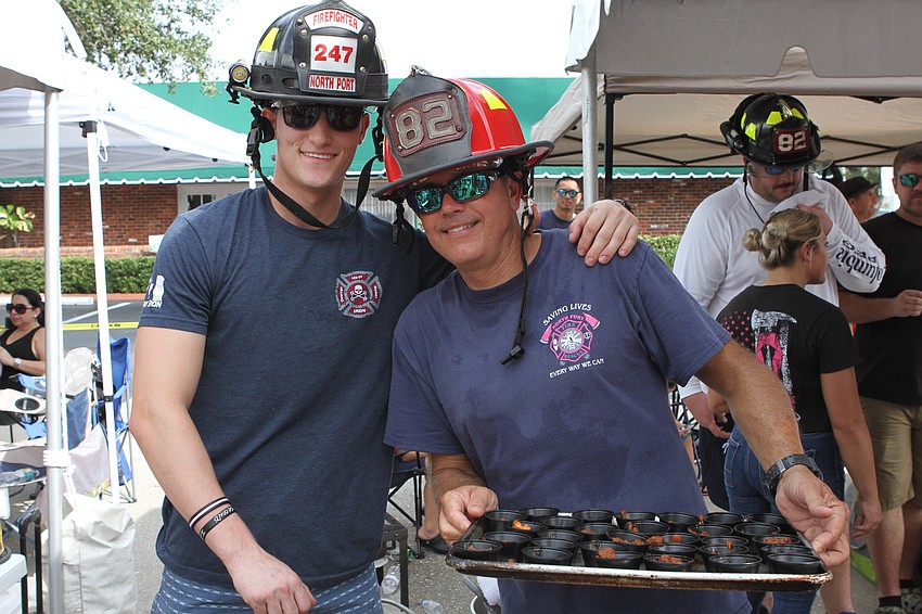 Nick Dezzi and Trent Ferguson of Northport Fire Rescue whipped up some chili.