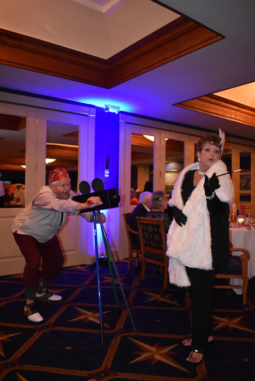 Richard Fountain shoots film of Elaine Coulter.