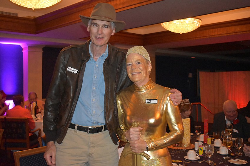 John and Helen Turner as Indiana Jones and the Oscar statue.