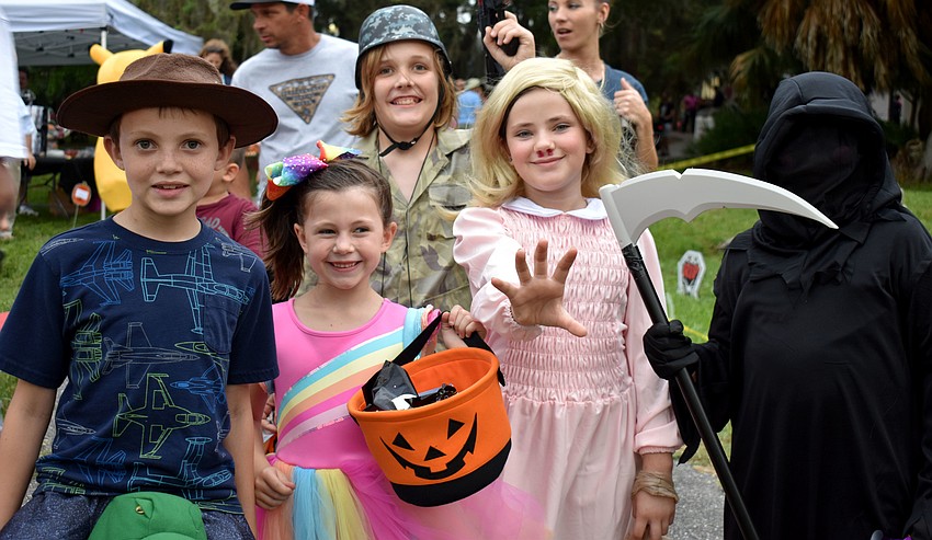 Justis Malone, 9, June Malone, 6, Adrien Monod, 10, Isabella Barker, 10, and Toby Malone, 10