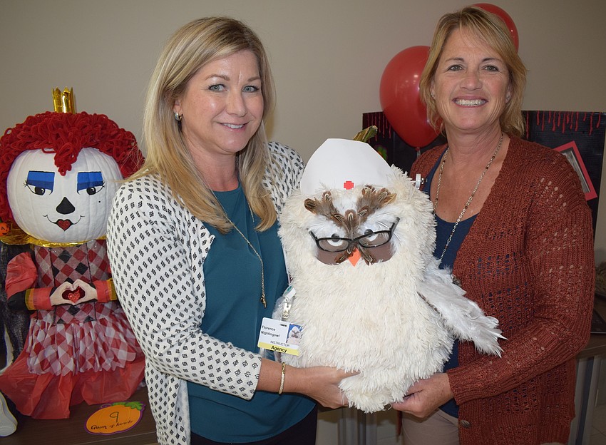 The Florence Nightingowl design won the Grand Champion award for Rose Ricapito and Jacki Guy, who are nursing educators.