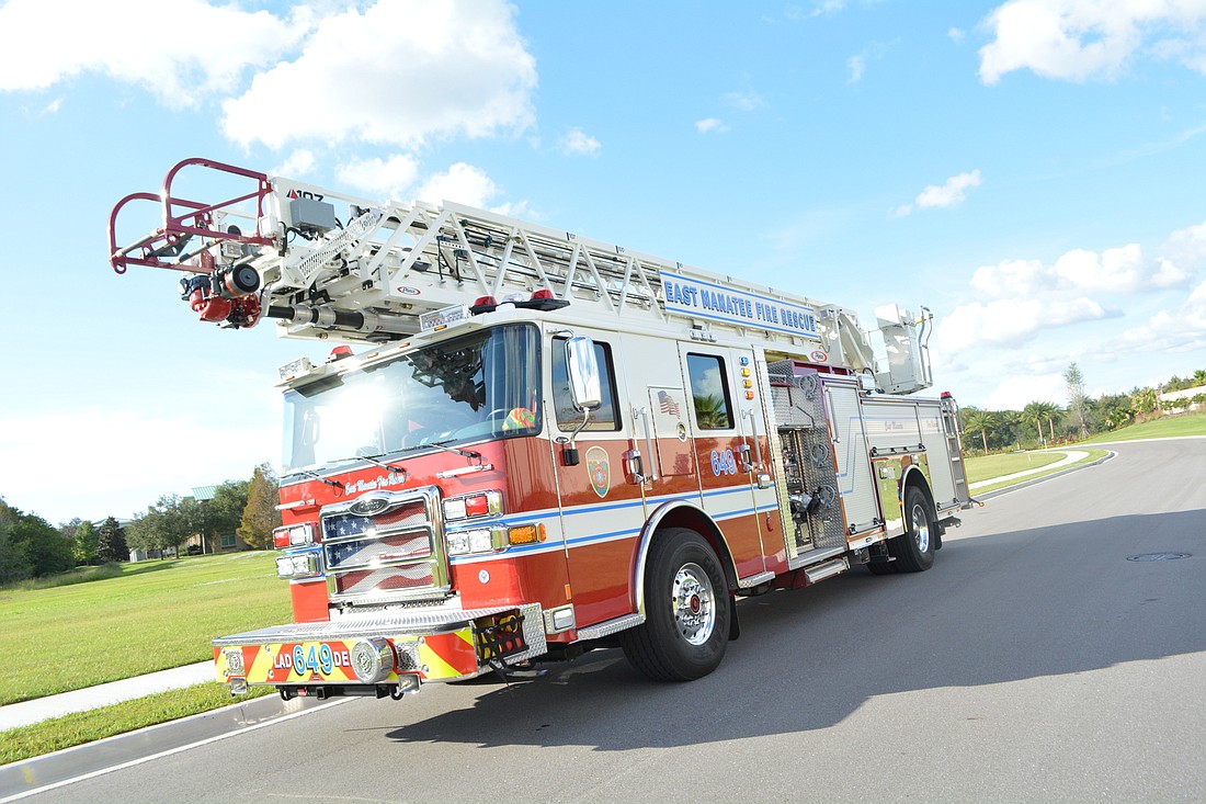 The East Manatee Fire Rescue District now has two ladder trucks in its fleet.  File photo.