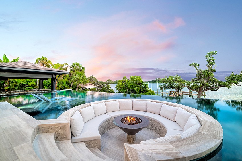 Some of the estate's numerous outdoor seating areas also feature fire pits. (Photos courtesy: Premier Sotheby’s International Realty)