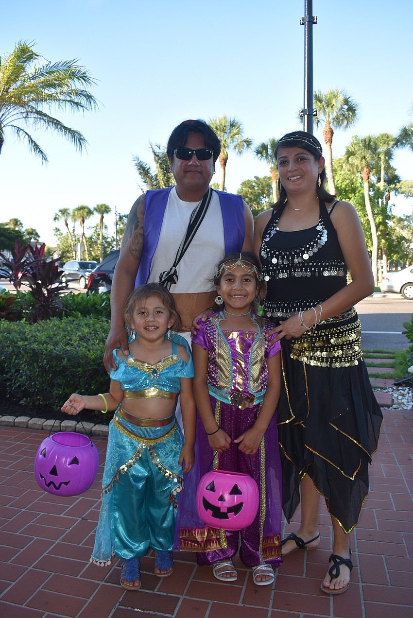 Pablo Aguilar and Sandra Zombrano with Sofia and Paula Aguilar.