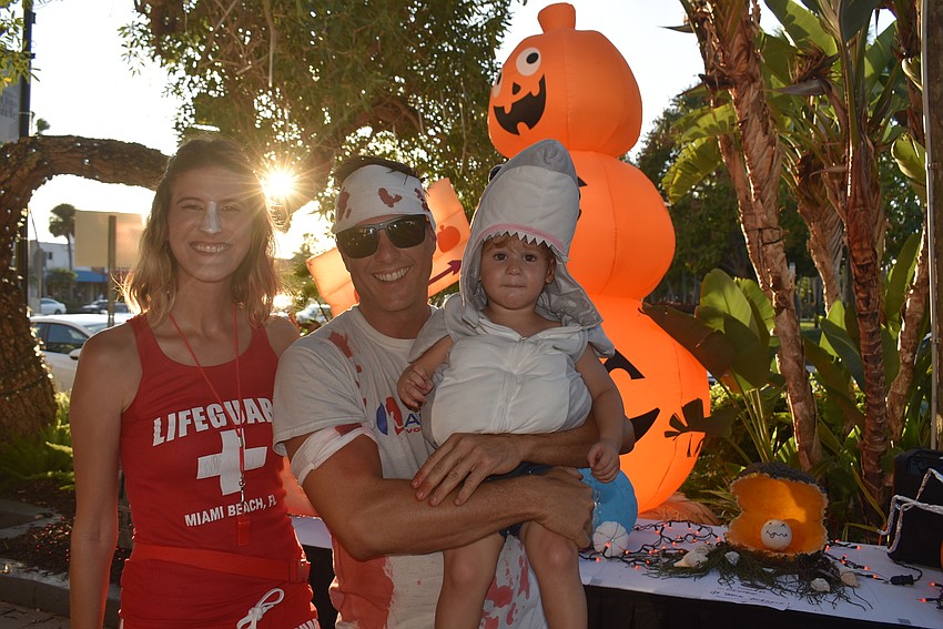 Natty, Chad and Jordan Waites in their beachy costumes.