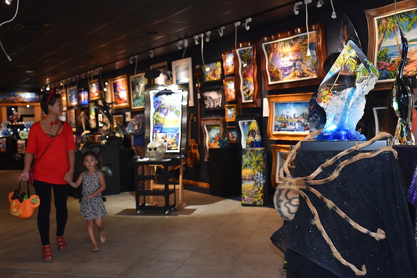 Yilan and Adelyn Monroe in the spooky gallery.