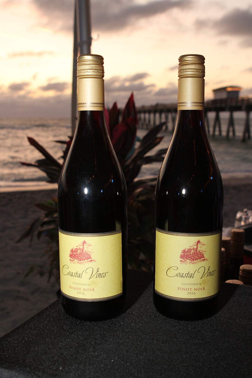 Guests picked up drinks at the bar.