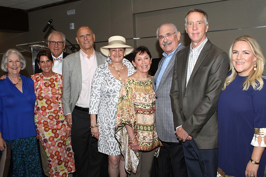Co-chairs Lydia Landa, Audrey Robbins, Harry Leopold, Charlie Huisking, Flora Major,  honorary chairs Leslie and Dick Rivera and co-chairs Jeff Sebeika and Erin Christy
