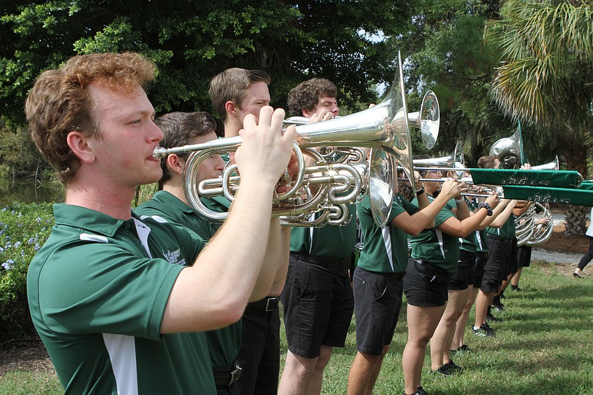 The USF band played for the crowd.