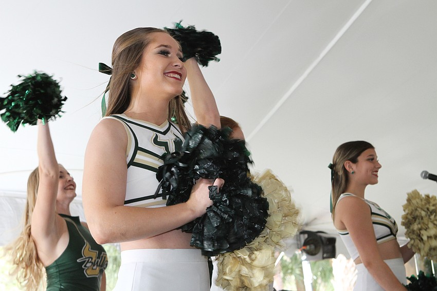 USF Cheerleaders put on a show.