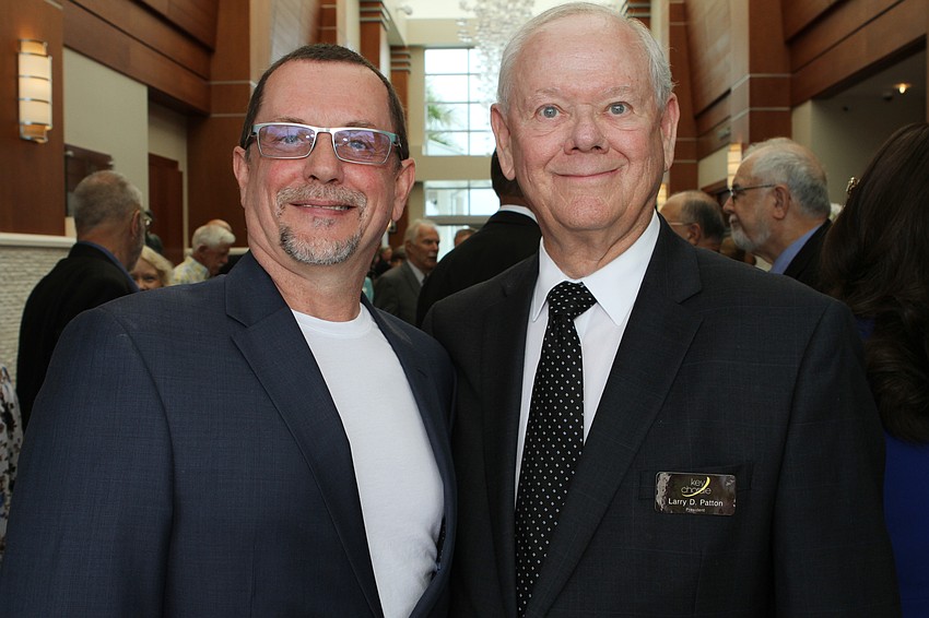 Honoree Iain Webb and President Larry Patton