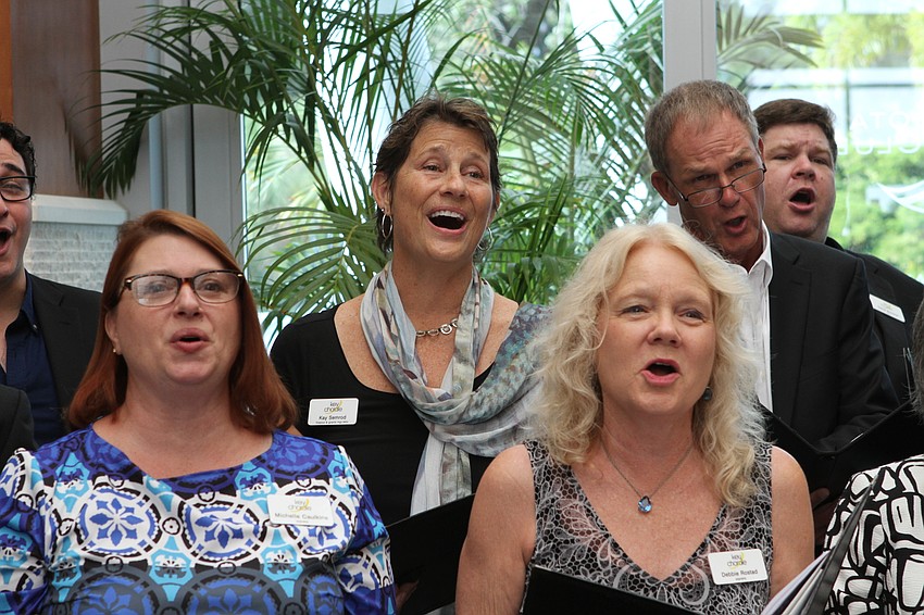 Key Chorale Chamber Singers performed for the assembled crowd.