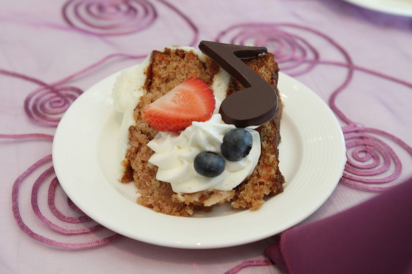 Each table had a music-themed dessert.
